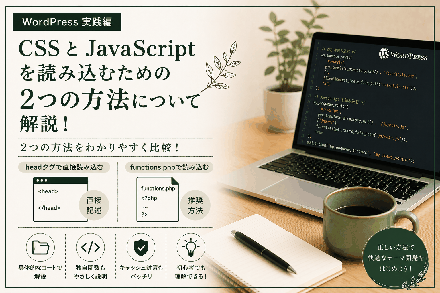 CSSとJavaScriptを読み込むための2つの方法